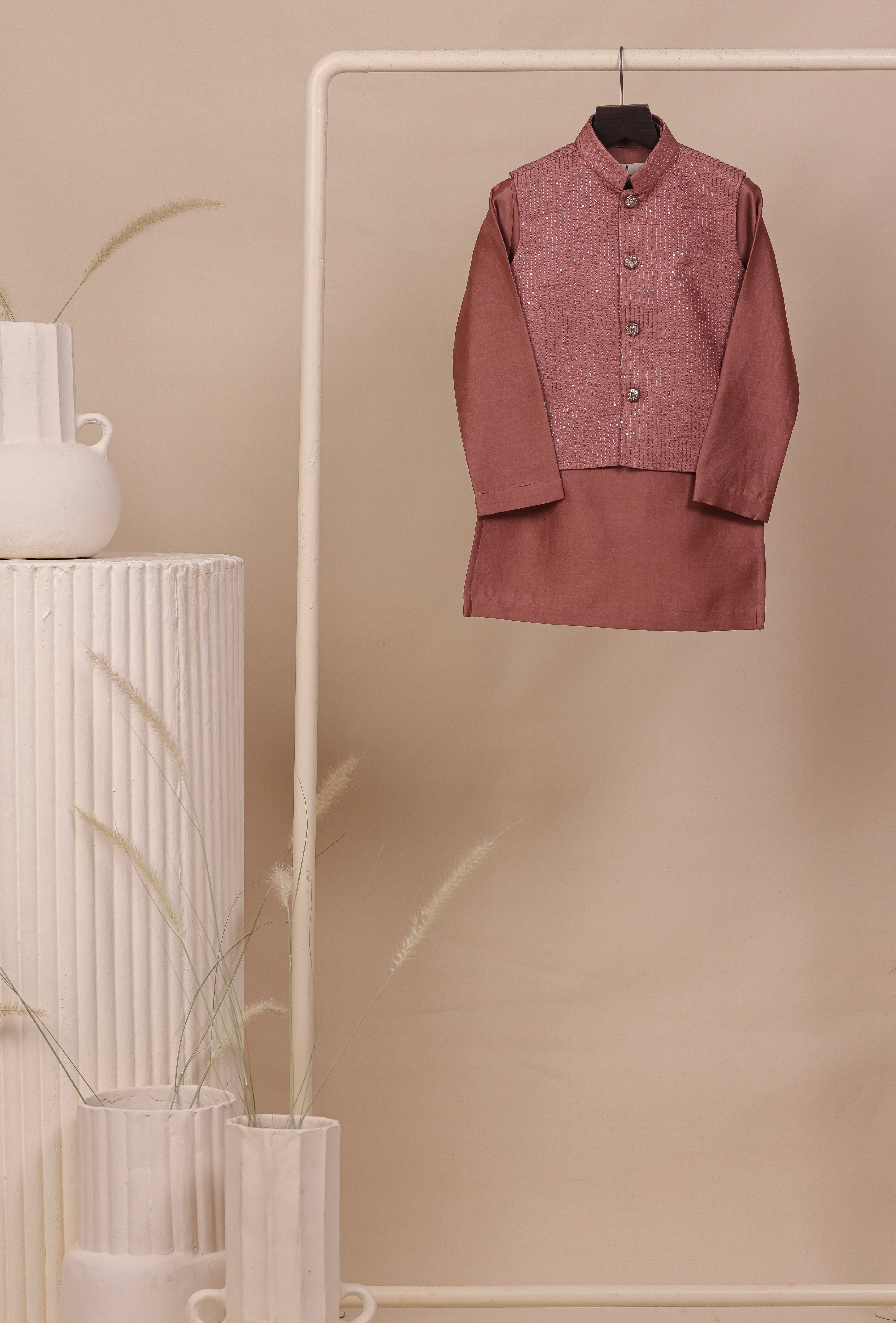 Coral Hues Jacket Set