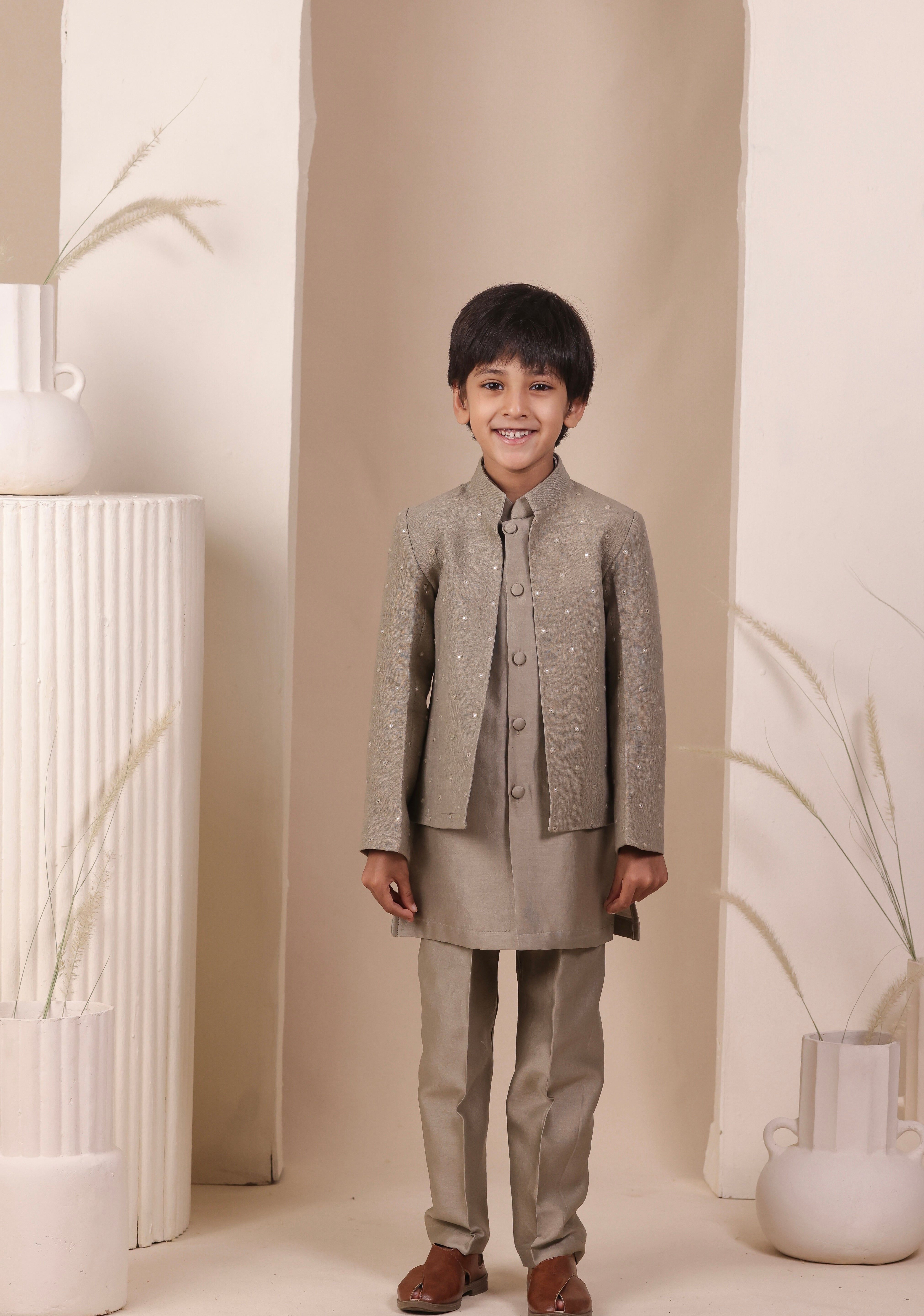 Smoke Mirror Jodhpuri Set