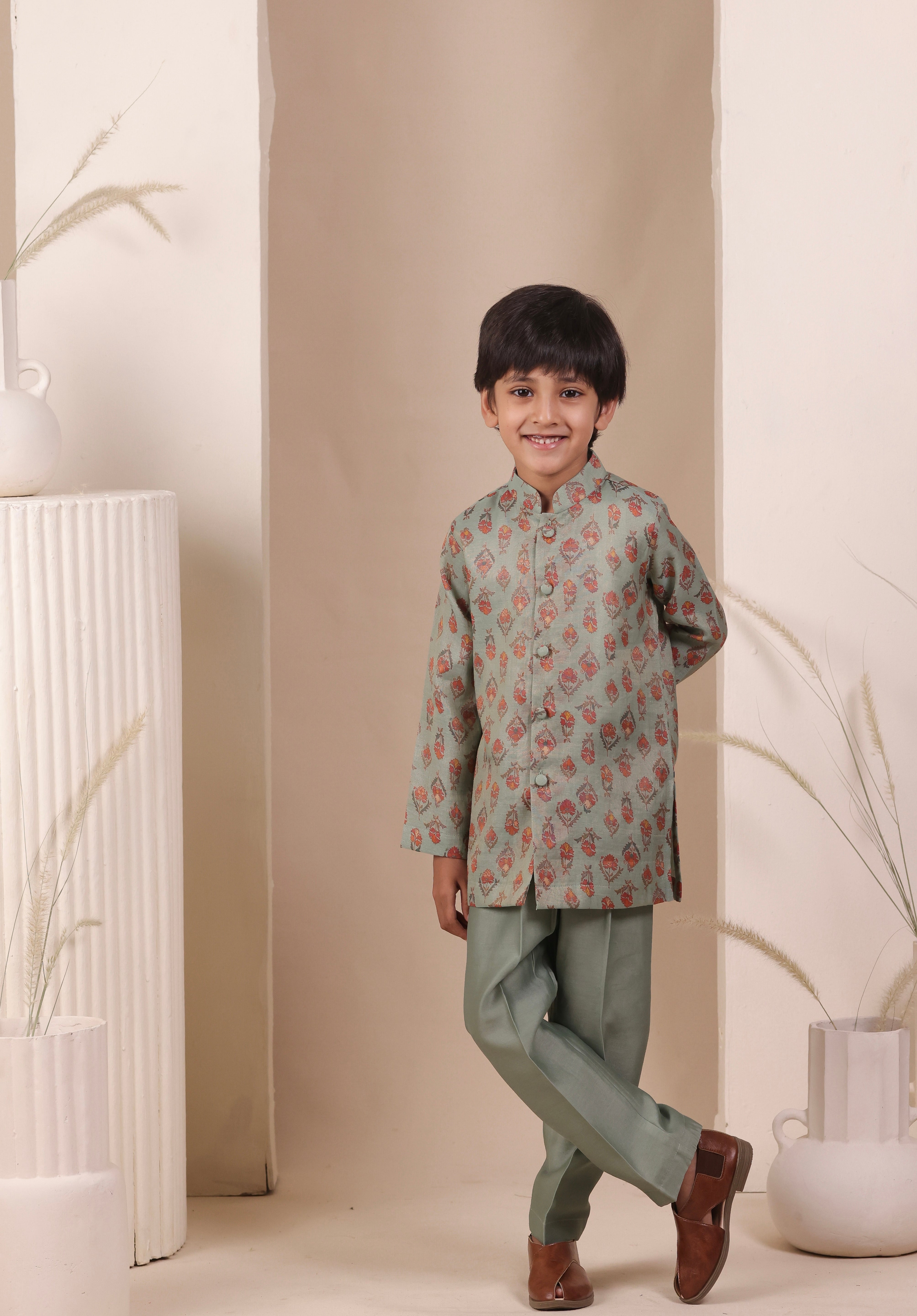Neel Booti Kurta Set