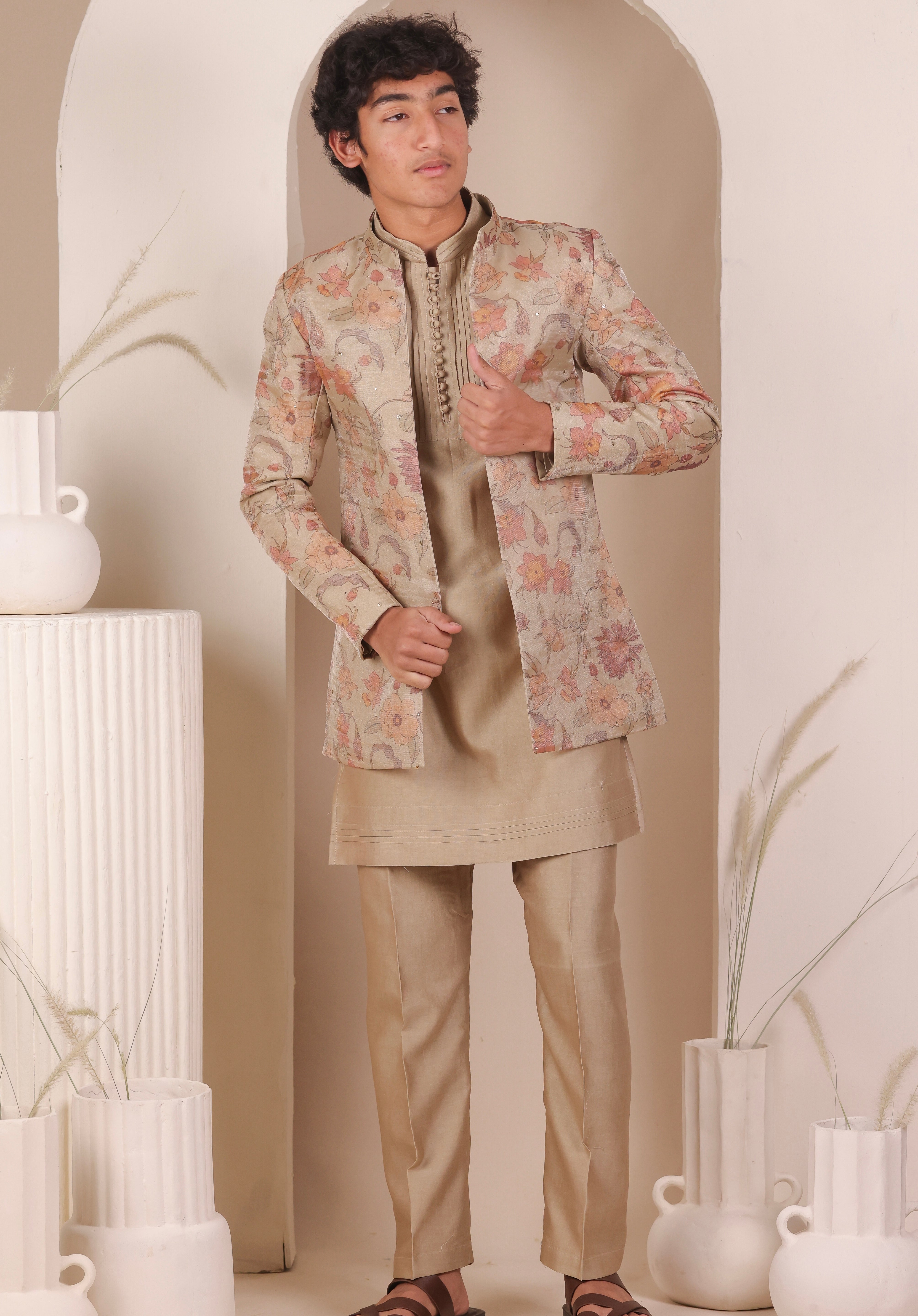 Muted Bloom Jodhpuri Set