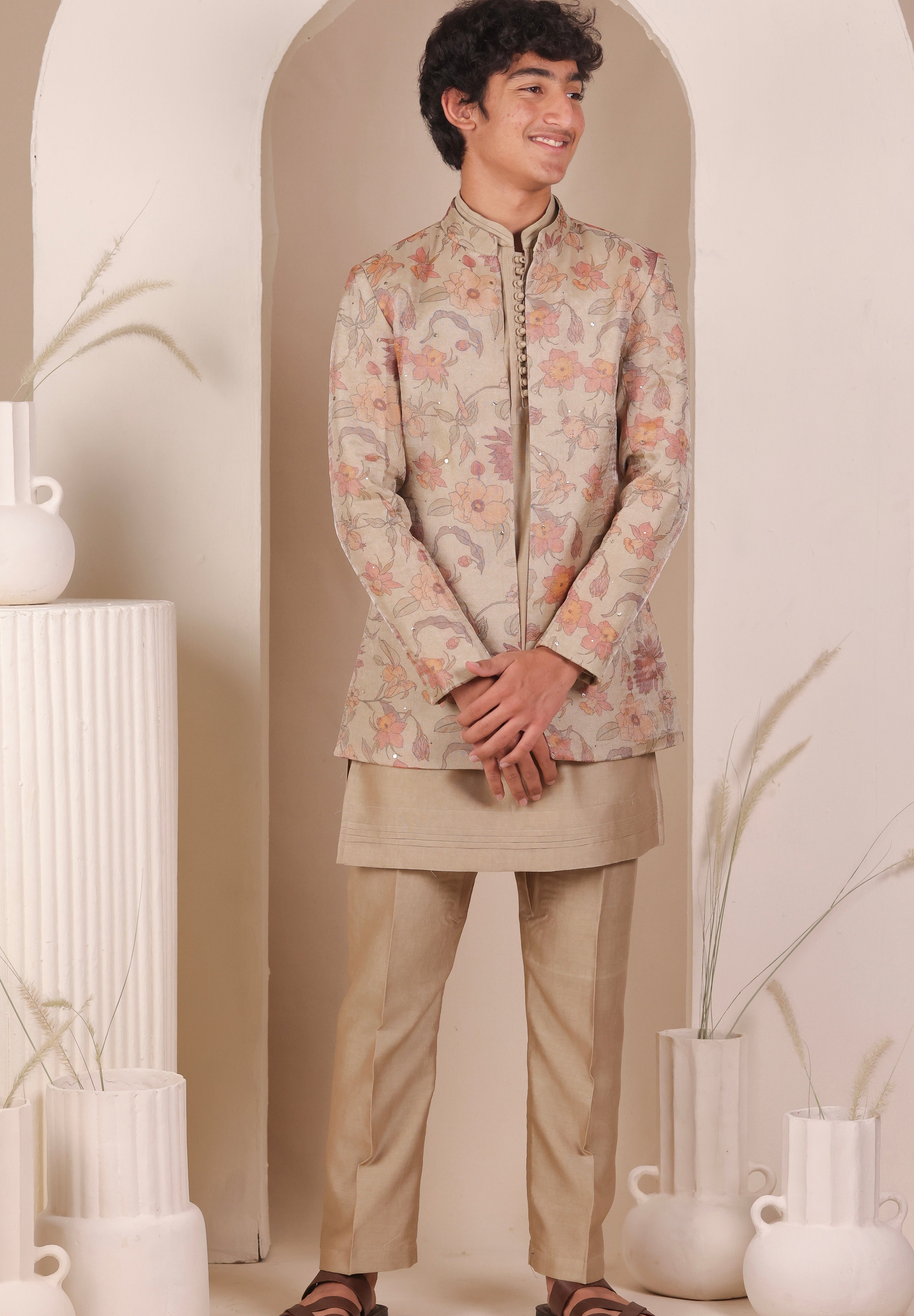 Muted Bloom Jodhpuri Set