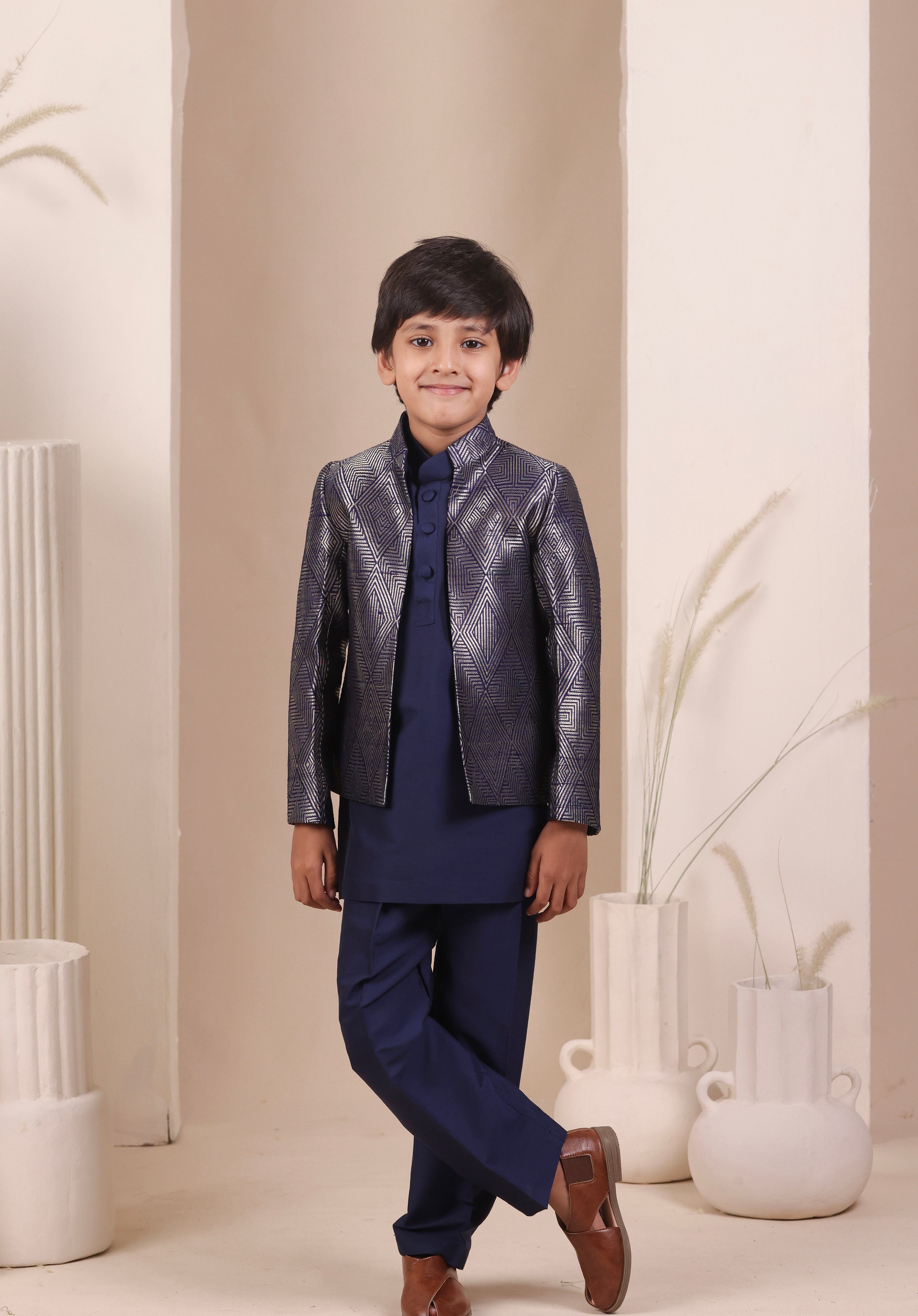 Indigo Loom Jodhpuri Set