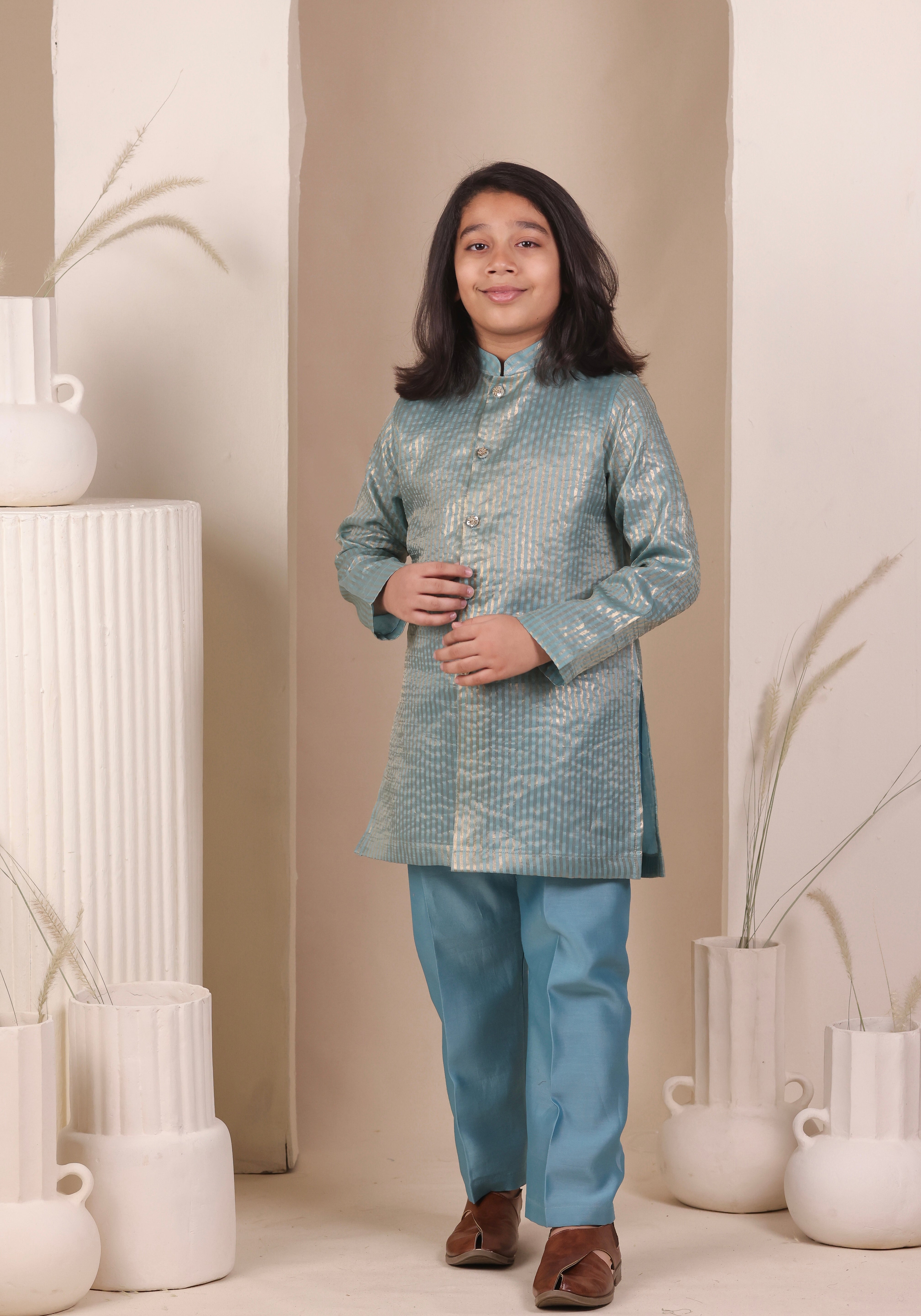 Neel Zari Kurta Set