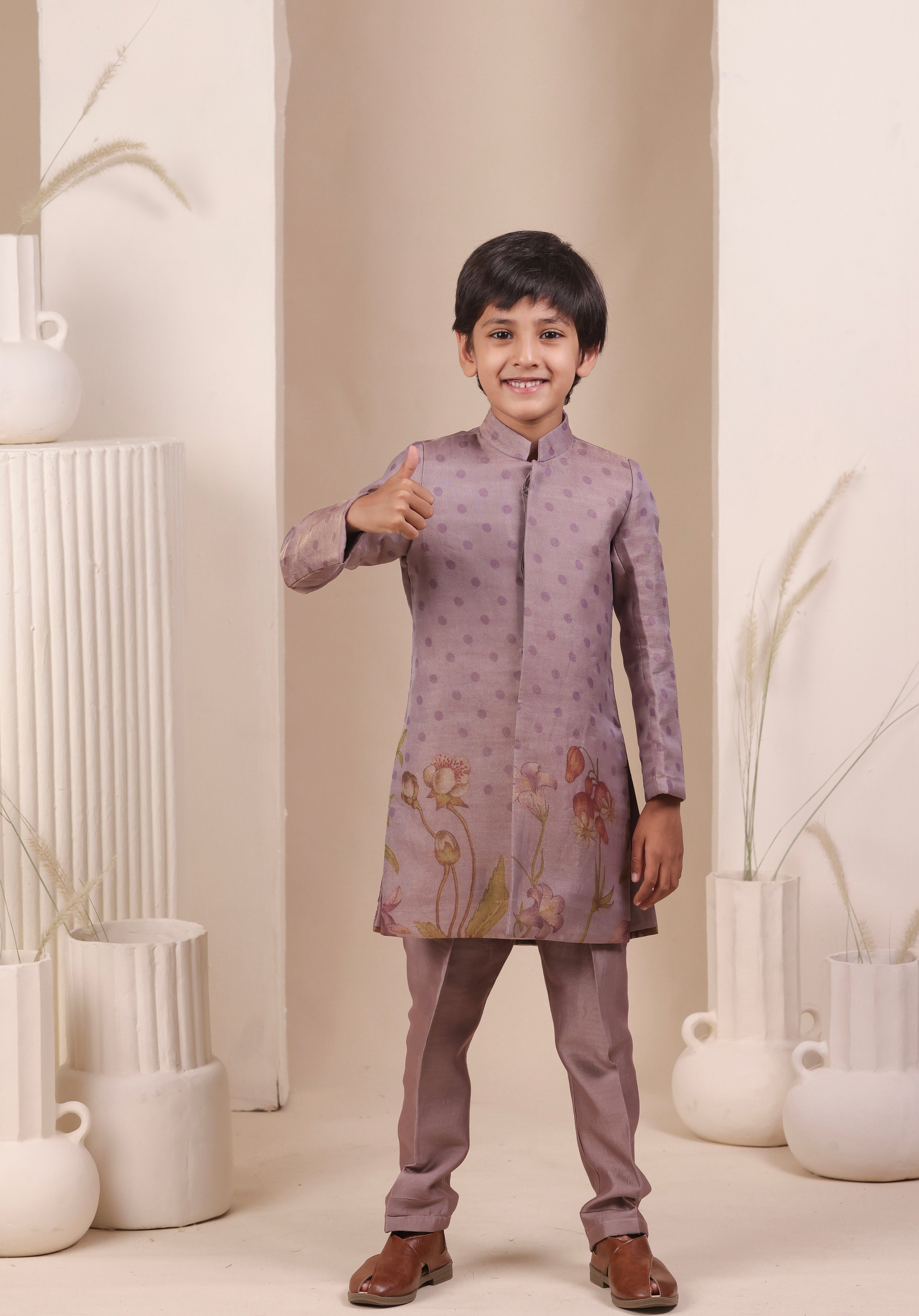 Lilac Achkan set