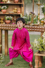Gulabi Noor Angrakha Set