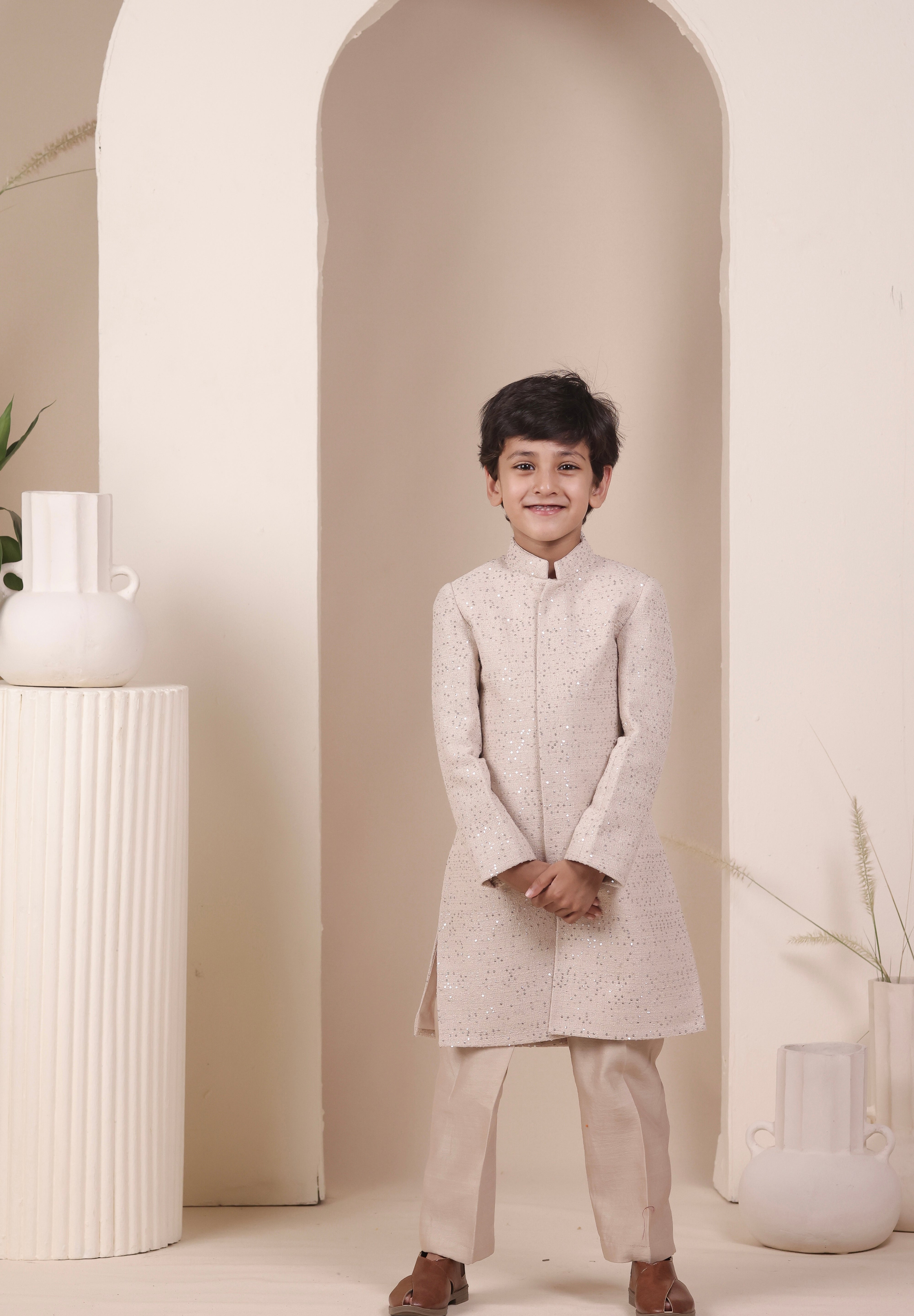 Soft Glow Achkan Set