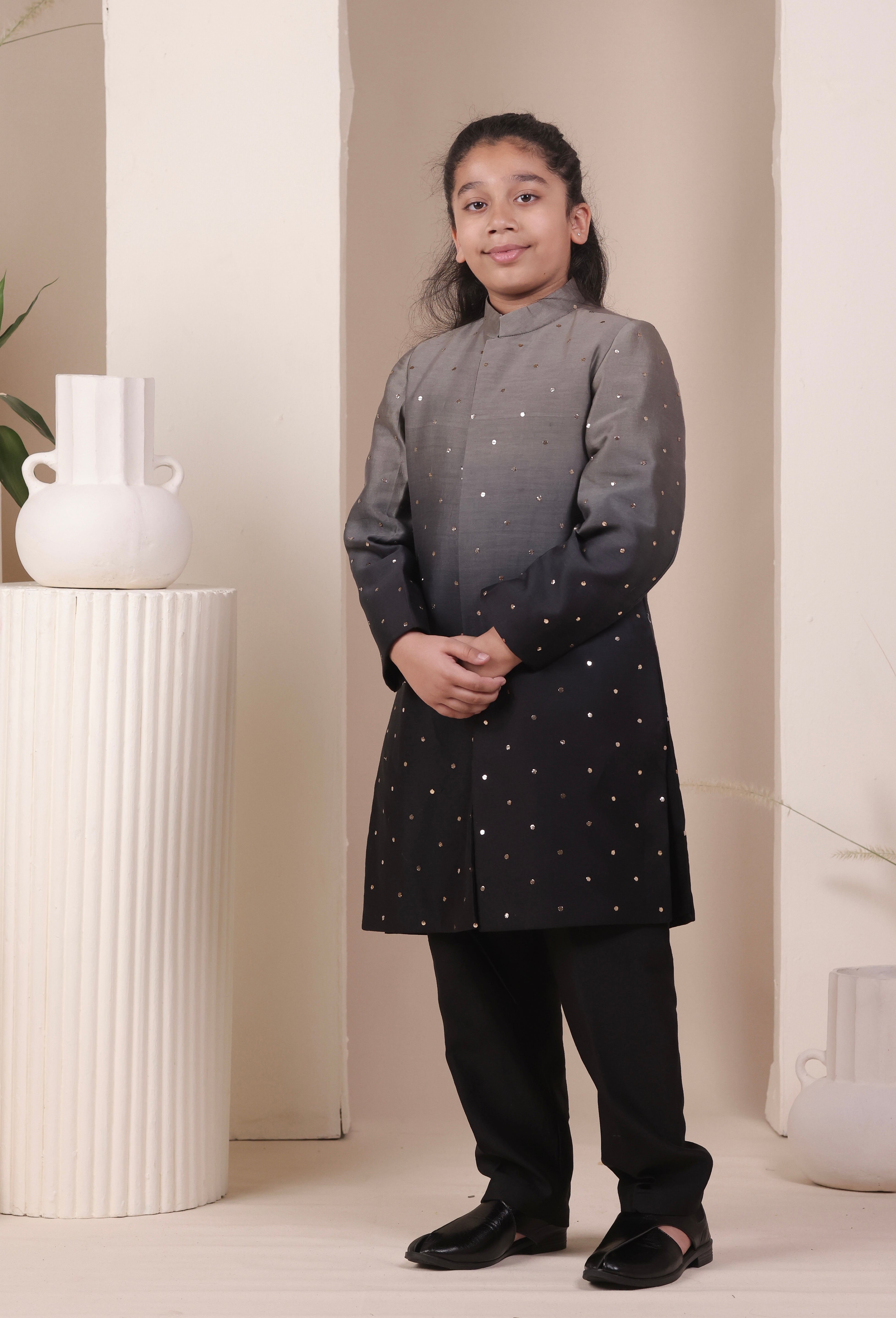 Coal Dust Achkan Set