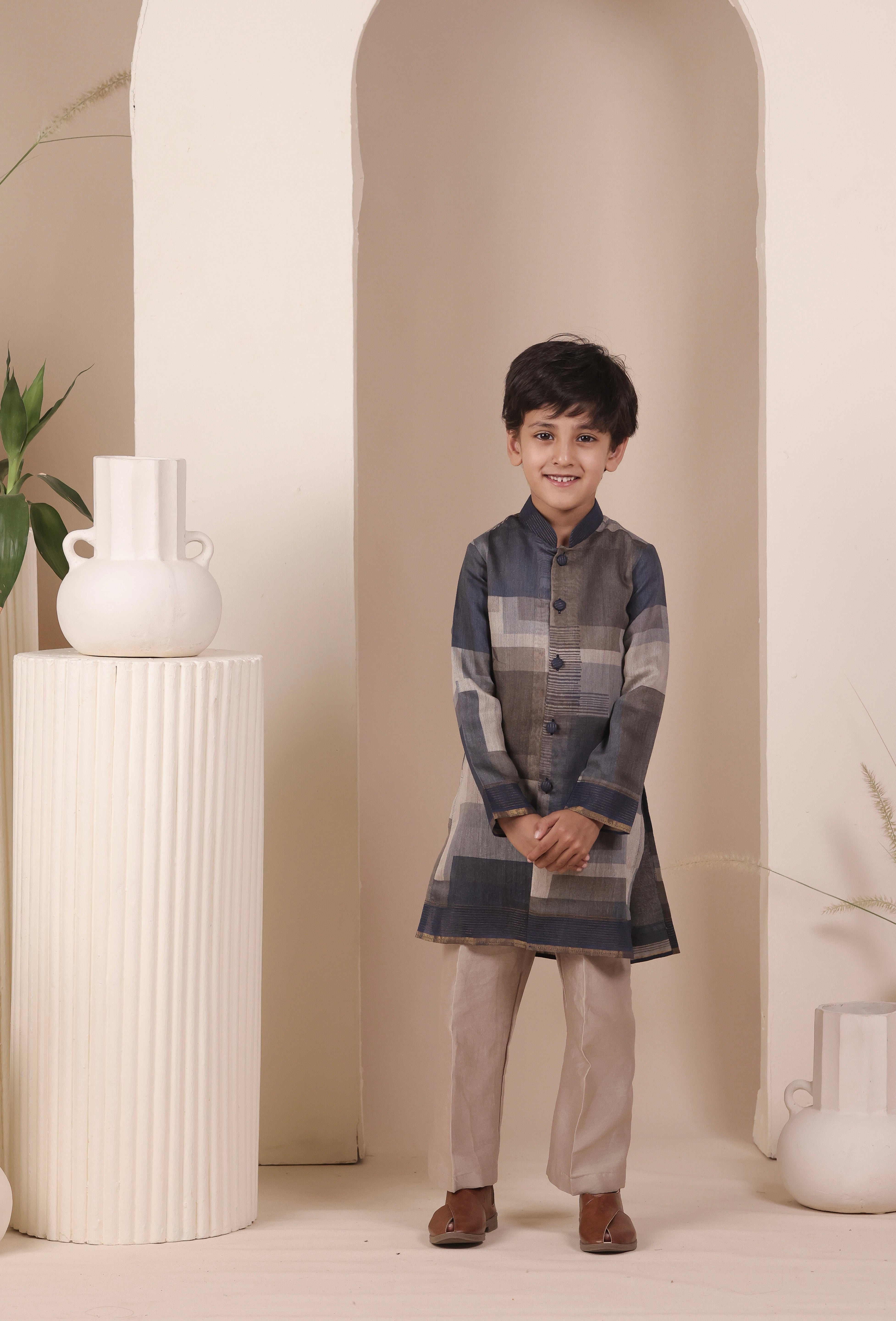 Midnight Tassar Kurta Set
