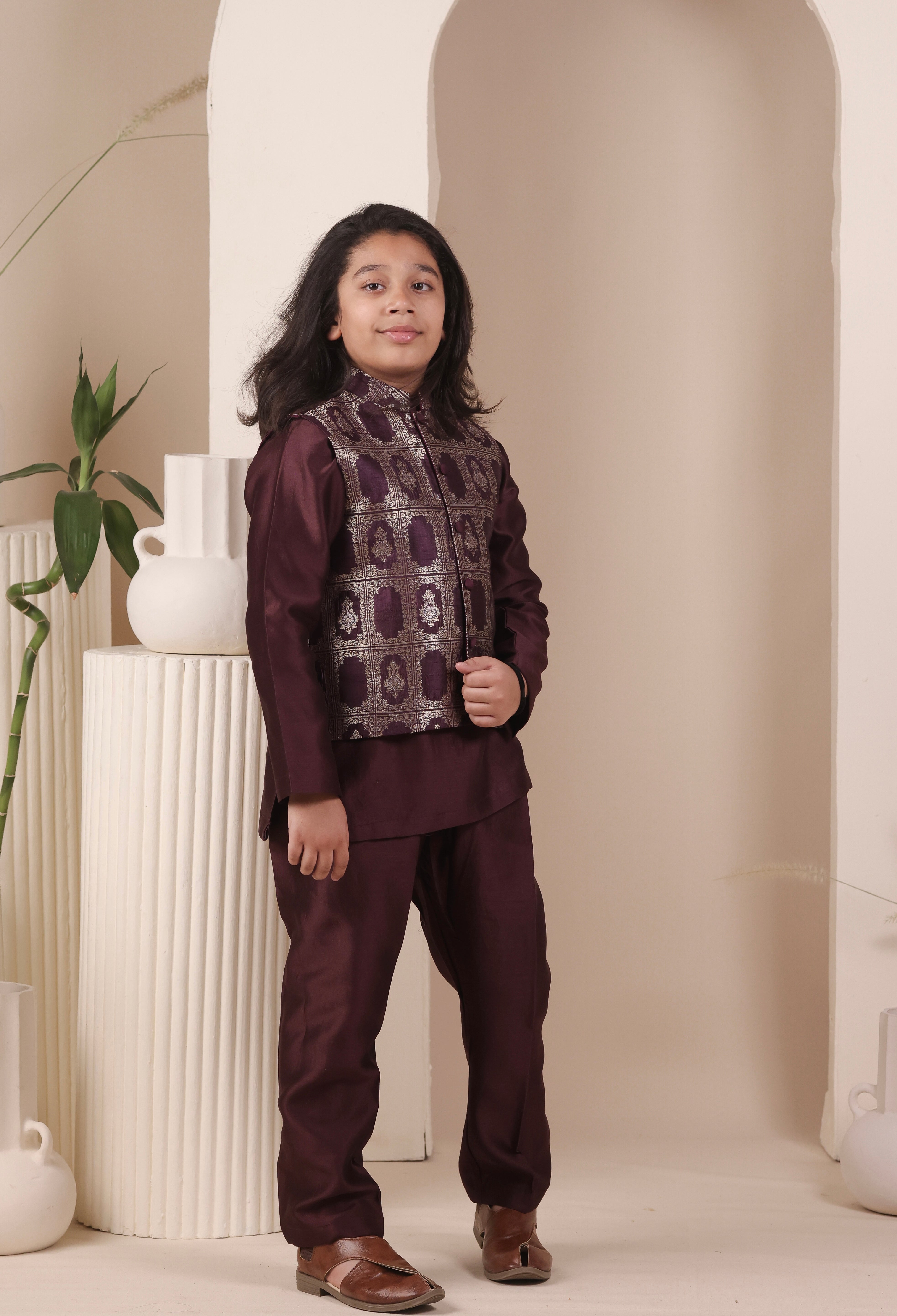 Berry Loom Jacket Set