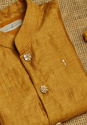 Mustard Moonga Kurta Set