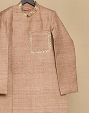Nude Double Matka Achkan Set