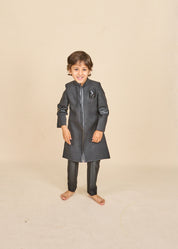 Charcoal Black Achkan Set