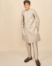 Cloudy Grey Double Matka Achkan Set