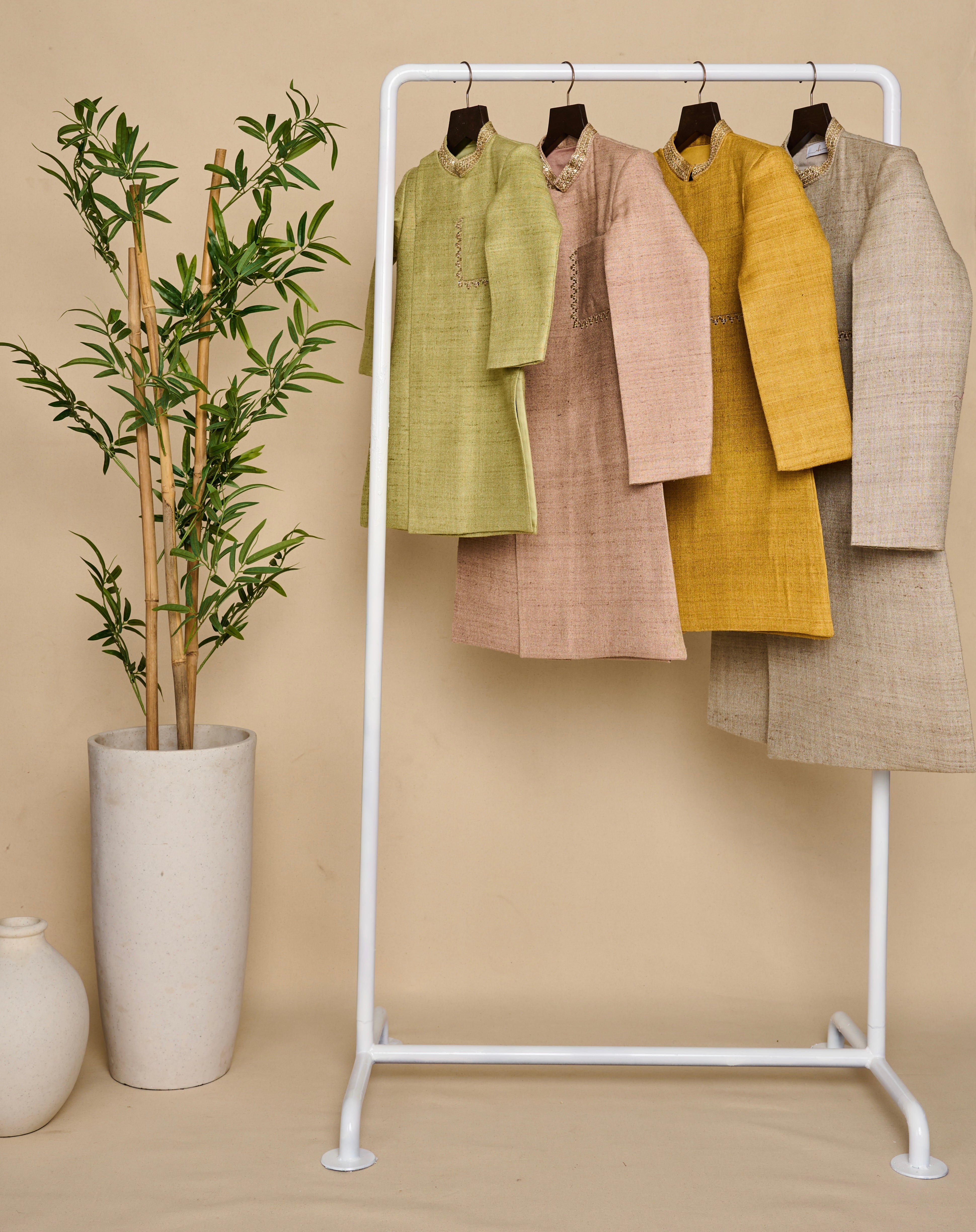 Cloudy Grey Double Matka Achkan Set