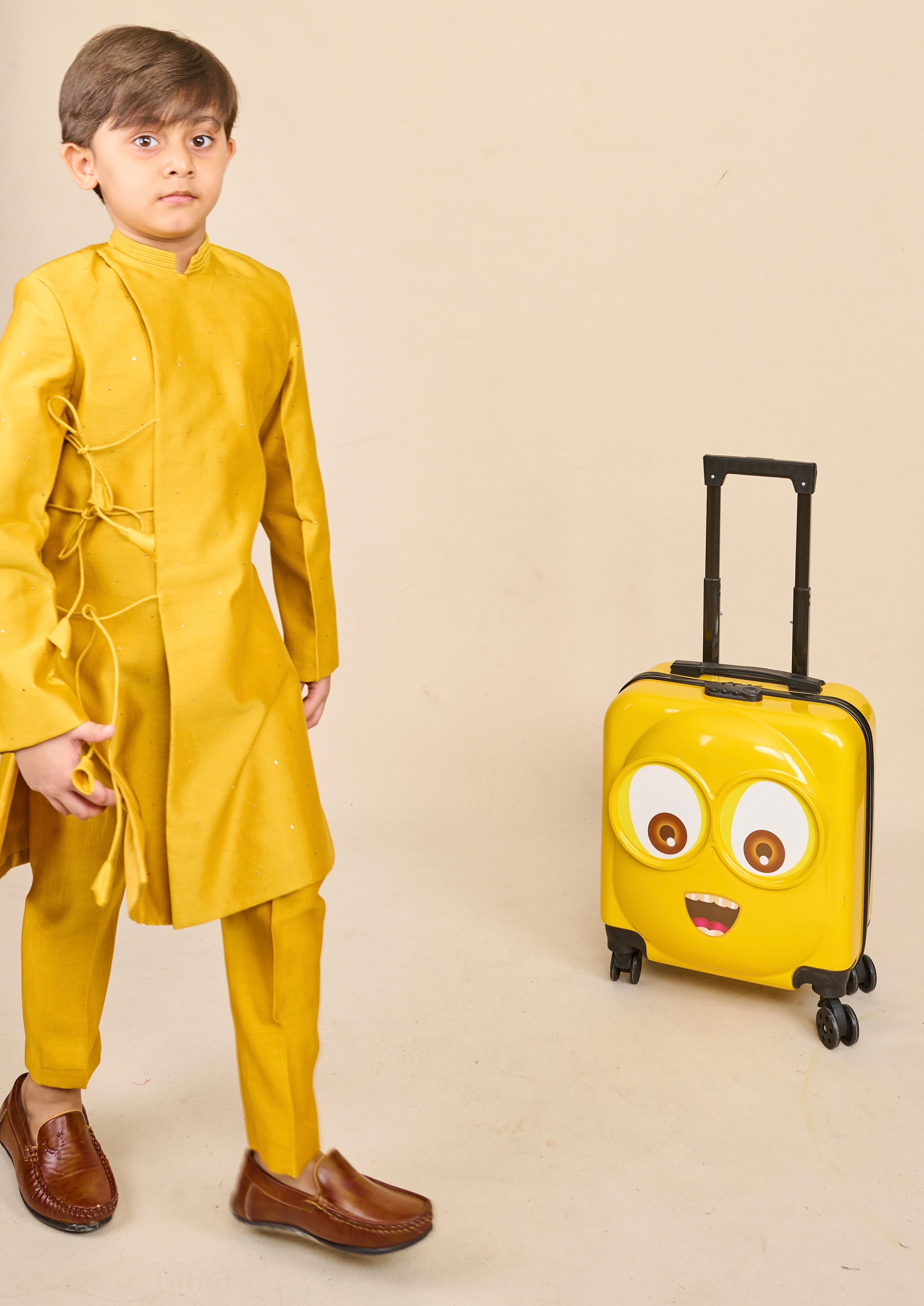 Canary Yellow Angrakha-Achkan Set
