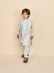 Baby Blue Open Achkan Set