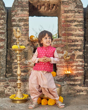 Baby Pink Kurta Dhoti Set