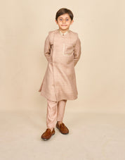 Nude Double Matka Achkan Set