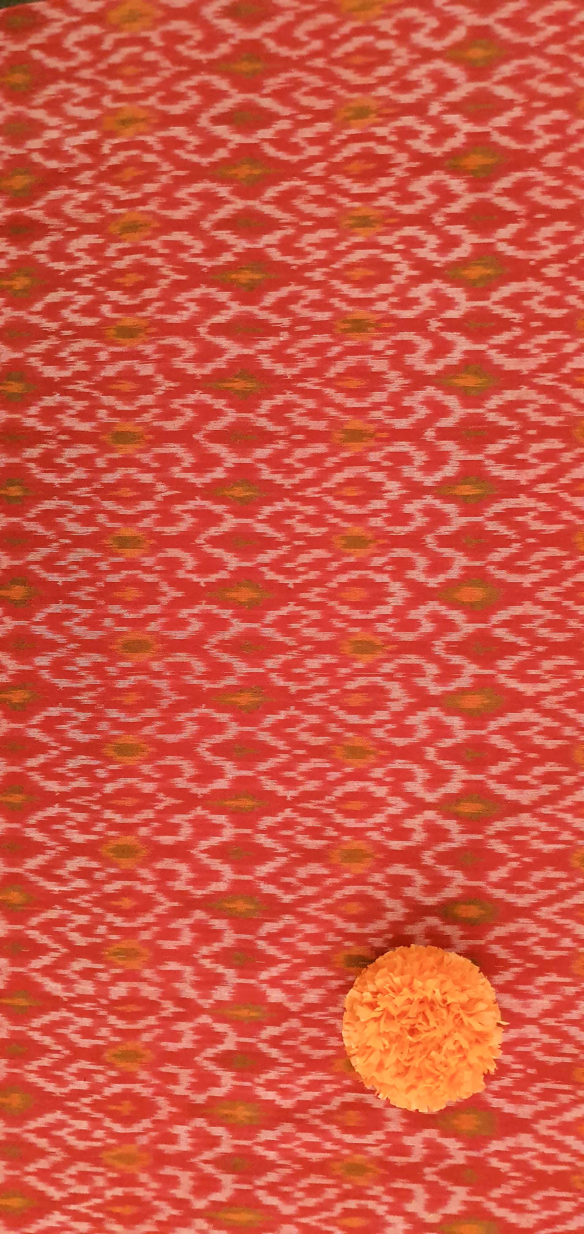 Red Ikat Kurta Jacket Set
