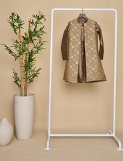 Brownish-Grey Long Jacket Set