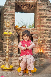 Baby Pink Kurta Dhoti Set
