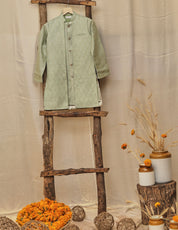 Pastel Green Long Jacket Set