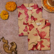 Printed Georgette pink Kurta Set