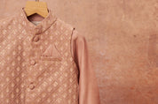 Baby Pink Maheshwari Kurta Dhoti Set