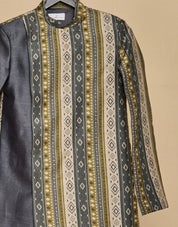 Dark Slate Grey Achkan Set