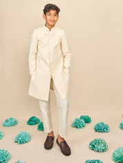 Ivory Cotton Matka Achkan Set