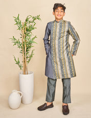 Dark Slate Grey Achkan Set