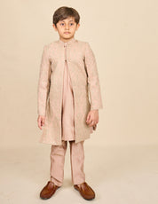 Old Rose Embroidered Achkan Set