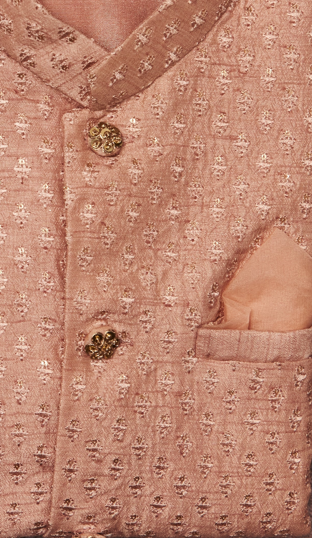 Blush Pink Embroidered Kurta Jacket Set