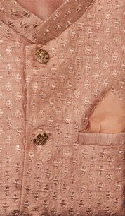 Blush Pink Embroidered Kurta Jacket Set
