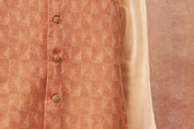 Pink Moonga Zari Kurta Dhoti Set