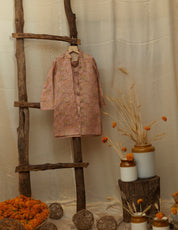 Light Pink Printed Silk Set