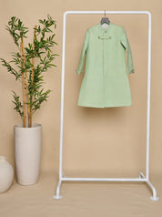 Mint Green Cotton Matka Achkan Set