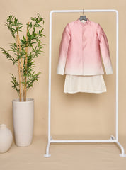 Soft Rose Ombré Bandhgala Set
