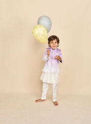 Lavander Ombré Bandhgala Set