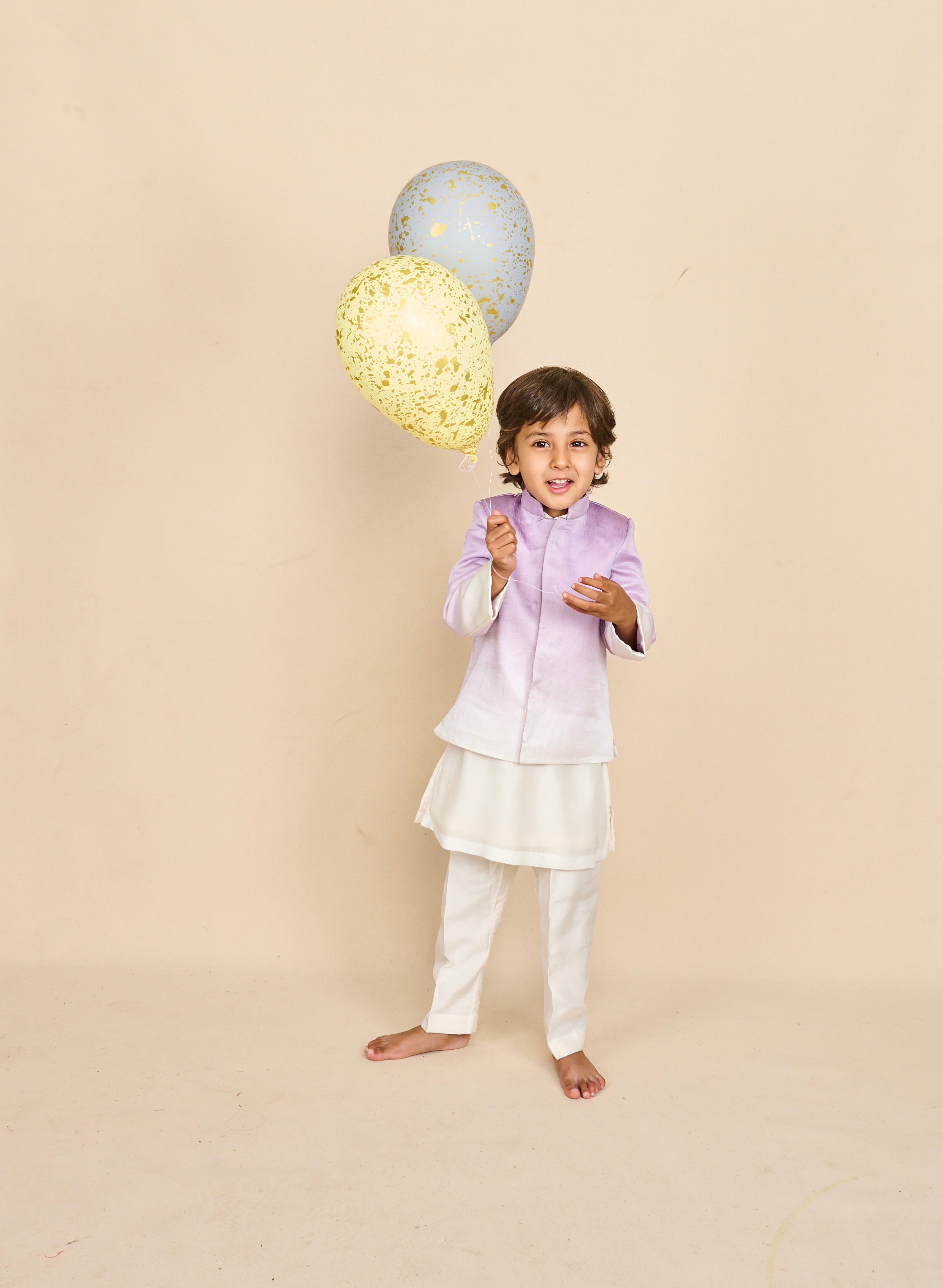 Lavander Ombré Bandhgala Set
