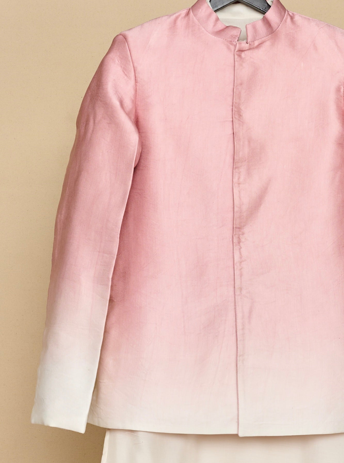 Soft Rose Ombré Bandhgala Set