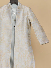 Baby Blue Open Achkan Set