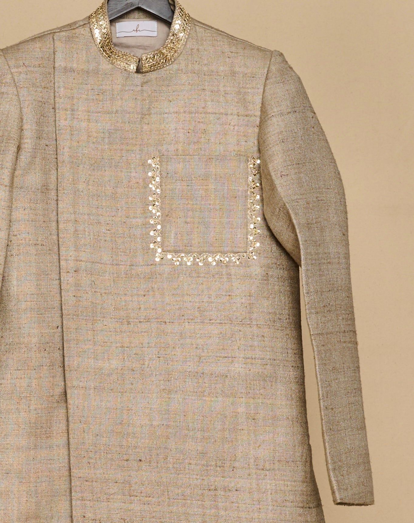 Cloudy Grey Double Matka Achkan Set