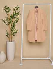 Crepe Pink Lakhnavi Open Achkan Set