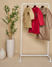 Ash Grey Slit Achkan Set
