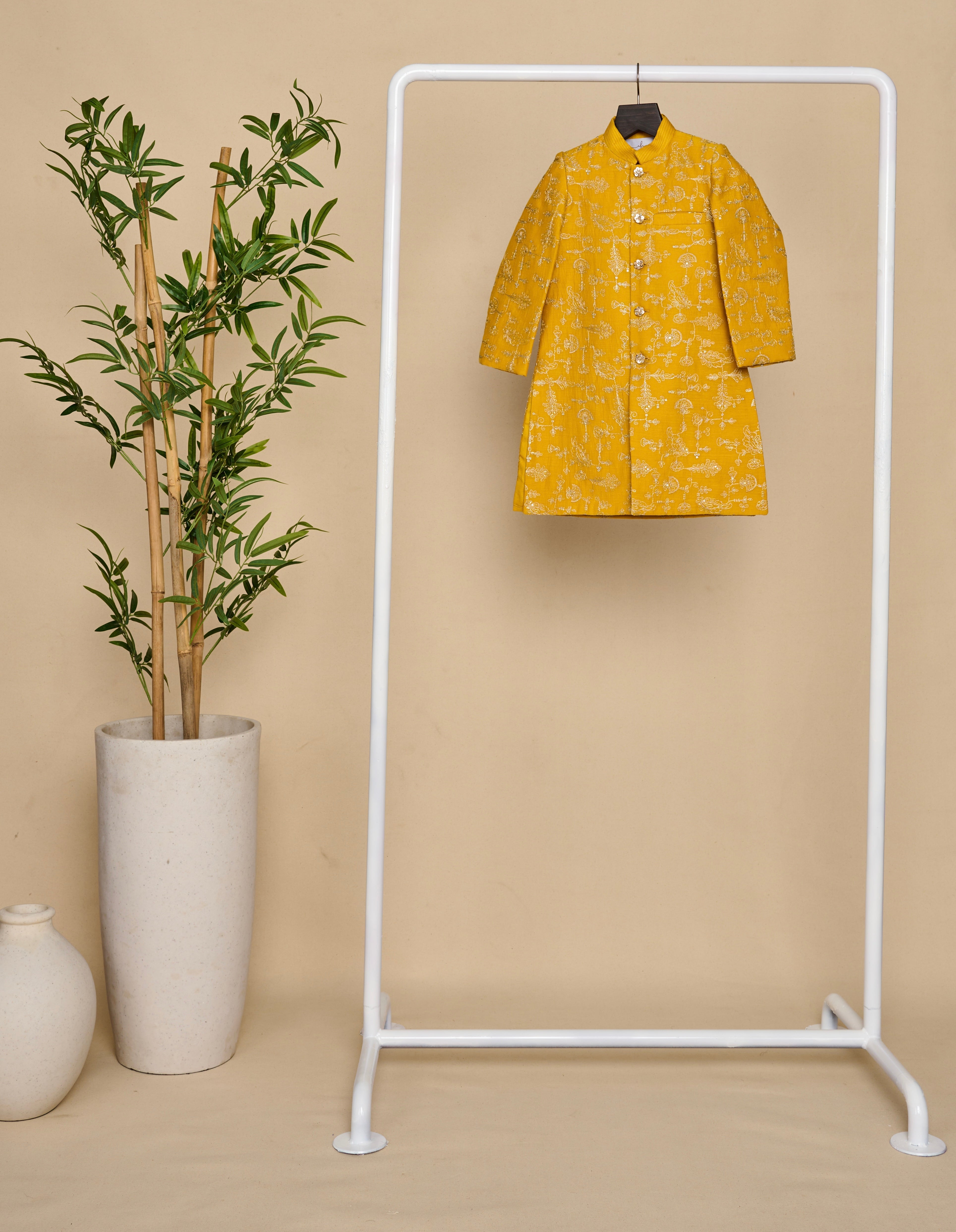 Bumblebee Yellow Achkan Set