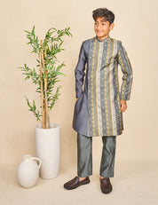 Dark Slate Grey Achkan Set
