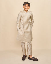 Cloudy Grey Double Matka Achkan Set