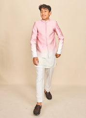 Soft Rose Ombré Bandhgala Set
