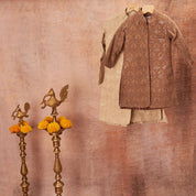 Thread Sequins Work Achkan With Kurta Pajama Set